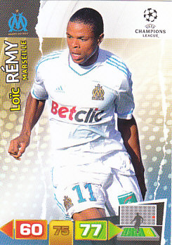 Loic Remy Olympique Marseille 2011/12 Panini Adrenalyn XL CL #202